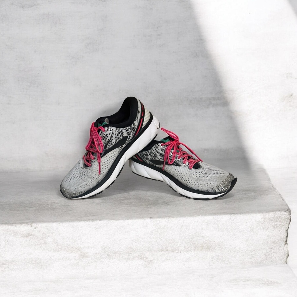 Brooks Women's Athletic Shoes - White, Pink, and Black - Picture 3 of 14